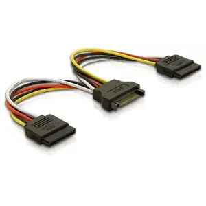 Power Cable SATA 15pin to 2x SATA HDD DeLOCK 60105 0.15m