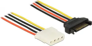 Внутренний силовой кабель DeLOCK 60137 0.5 м SATA 15-pin Molex 4-pin