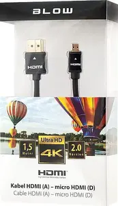 HDMI to micro HDMI cable BLOW PROFESSIONAL 4K 2.0, 1.5 m
