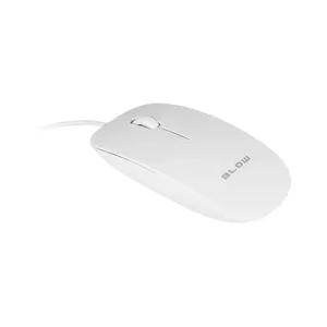Vadu biroja ambidextrāla optiskā pele BLOW MP-30 — USB Type-A, 1000 DPI, 2 pogas, balta