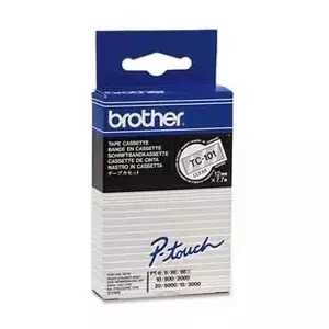 Labeling Tape Brother TC101 12mm Black on Transparent