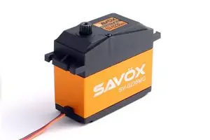 Сервопривод Savox High Voltage 5th Scale Digital — металлические шестерни, питание HV, чёрно‑оранжевый