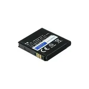Replacement Li‑Ion Battery 2‑Power MBI0075A for Samsung GT S8000 Jet — 1080 mAh, 38×42×7 mm, black