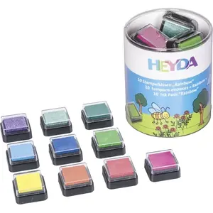 Tintes spilventiņš Heyda HEYDA Ink Pad Rainbow 10 krāsas, bērnu, 30×30 mm, assorti