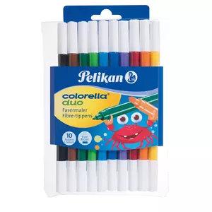 Фломастеры Pelikan 973172 — тонкий наконечник, набор 10 разноцветных
