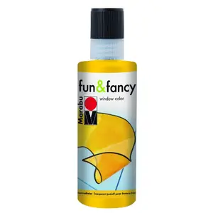Ūdens bāzes krāsa Marabu fun&fancy 019, dzeltena, 80 ml