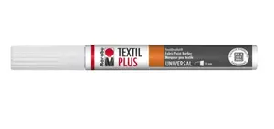 Marabu 011803070 Fabric Marker Round Tip 3 mm White