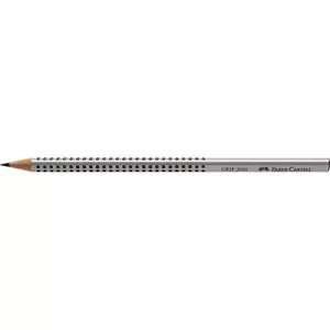Zīmulis Faber-Castell GRIP 2001 B — pelēks, trīsstūra forma, mīkstums B, 1 gab.