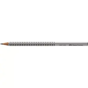 Zīmulis Faber-Castell Grip 2001 H — trīsstūrveida grafīta zīmulis, HB? H cietība, pelēks, 1 gab.