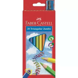 Wooden Jumbo Colour Pencils Faber-Castell 20 pcs — multicolour, large diameter