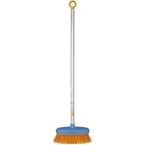 Fiskars MyFirst Kinder-Besen children's broom, blue, length 980 mm, plastic frame and handle, 1 piece