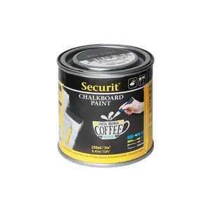 Akrila krāsa Securit PNT-BL-SM 250 ml Melna — pudelīte piemērota stiklam, metālam, koksnei, plastmasai
