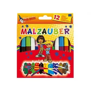 Flomāsteri Malinos 300005, vairākkrāsainie, apaļa korpusa, komplekts 12 gab.