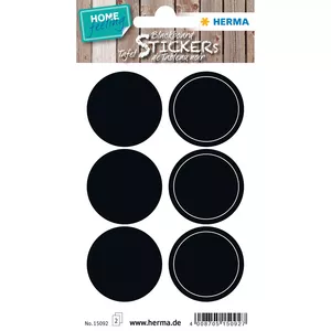 HERMA 15092 pašlīmējošā etiķete Aplis Pastāvīgs Melns 12 pcs