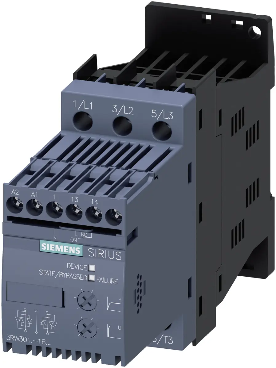 Siemens 3RW3017-1BB14 S00 3-fāžu softstarteris 12