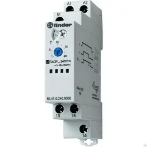 Finder 80.41.0.240.0000 Modular Timer Relay, 16A, 24-240V AC/DC