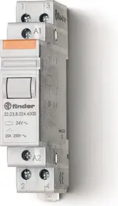 Finder 22.23.8.230.4000 Modular Installation Relay, 230V AC, 1NO + 1NC, 20A, for 35mm DIN Rail