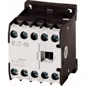 EATON DILEM-10 Power Contactor, 3-Pole, 9A, 24V AC Coil, 1 NO Auxiliary Contact