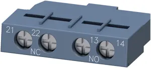 Siemens Transverse Auxiliary Switch 1NO + 1NC for Circuit Breakers MPN 3RV2901-1E Blue