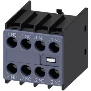 Вспомогательный контактный блок Siemens 3RH2911-1FA04, 4 НО контакта, фронтальный монтаж для контакторов 3RT2 и 3RH2