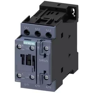 Siemens SIRIUS 3RT2027-1BB40 jaudas kontaktors, 3-polu, 32A, 24V DC, 1NO+1NC