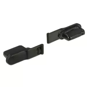Socket safety cover DELOCK 64033, black, 5×12.5×3.5 mm, pack of 10