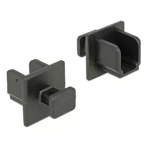 Socket safety cover DELOCK 64010, polypropylene, black, 12.2×15.2×12 mm, pack of 10