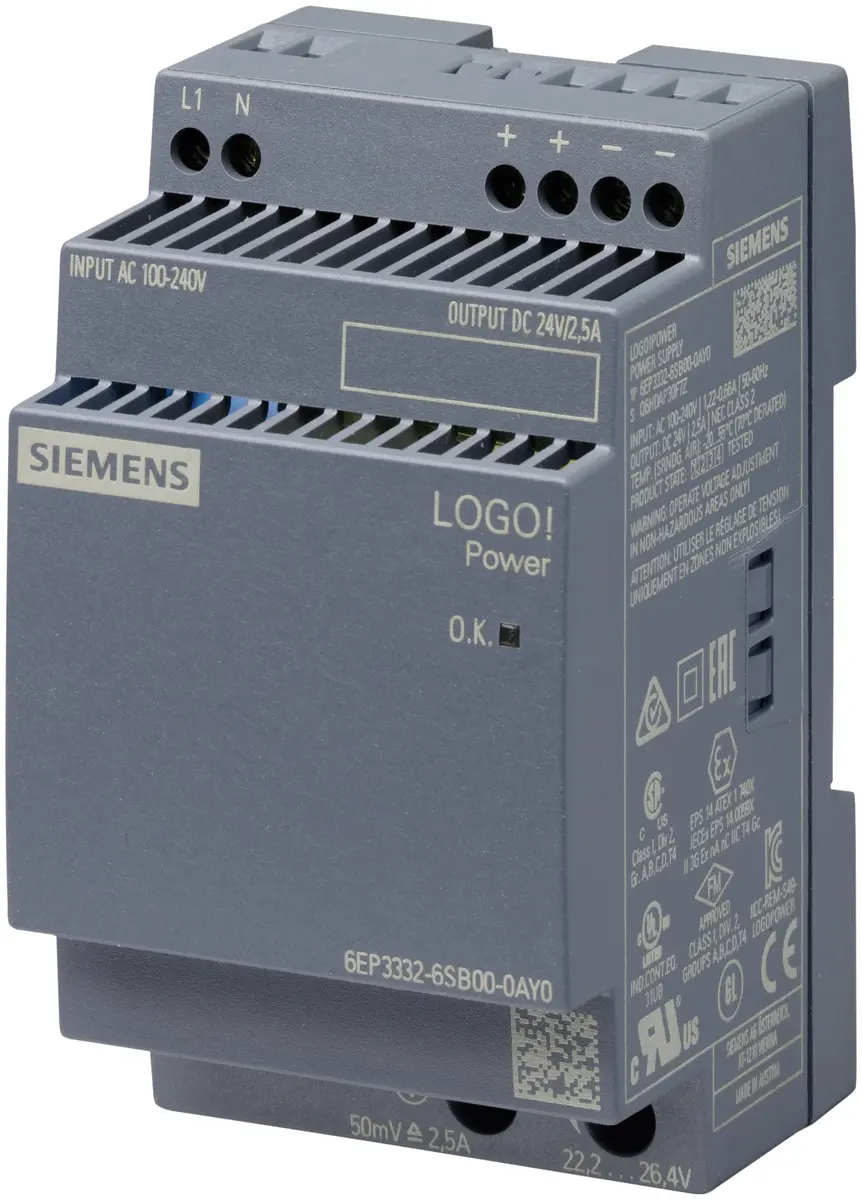 Siemens LOGO!Power 6EP3332-6SB00-0AY0 Iekštelpu Barošanas