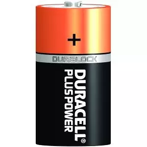 Vienreizējās lietošanas akumulators Alkaline Duracell Plus Power D 2 iepakojumā