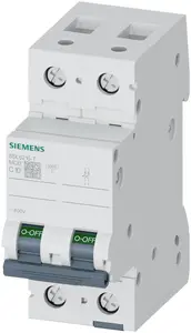 Автоматический выключатель Siemens 5SL62107 10 А 400 В 2-полюсный IP20