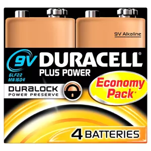 Одноразовая батарея Duracell Plus Power 9V Щелочная