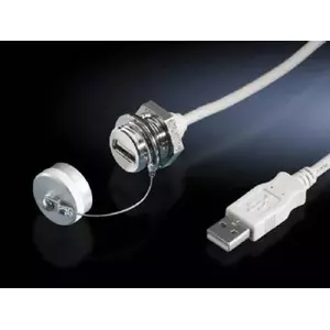 Кабель USB A — USB A Rittal 2482.220, 1 м, белый, штекер/гнездо