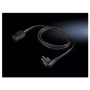 Power plug type F Rittal DK 7200.216 Black 1.8 m