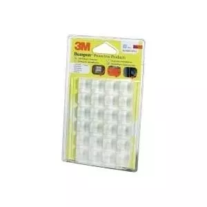 Self-adhesive square equipment feet 3M SJ 5323 MPCB, transparent, Ø 20.6 mm × H 7.6 mm, pack 24