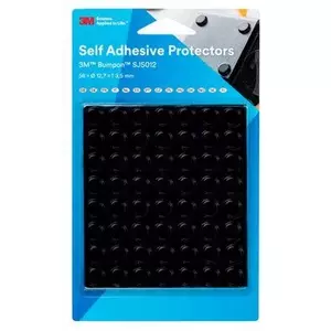 Furniture floor protector pads 3M SJ5012BL, round polyurethane, Ø 1.27 cm, H 3.5 mm, 56 pcs, black