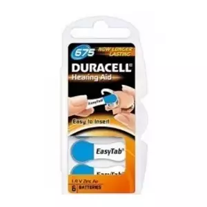 Single-use battery Duracell DA675 1.4 V Zinc-Air, 6 pcs