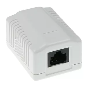 Surface mounted box ACT 1‑port CAT5E unshielded, 39×29.5×54 mm