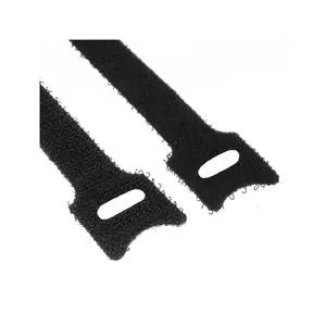 Kabeļu saišu lentes ar līpšanu InLine 12×125 mm, neilons, 10 gab., melnas