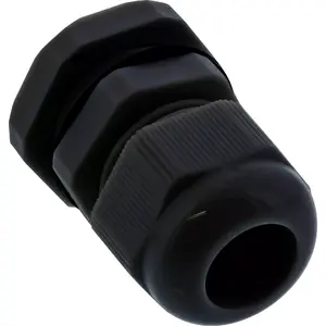Kabeļu ievads InLine 44012B neilona IP68 kabeliem Ø6–12 mm, melns, iepakojumā 10 gab.