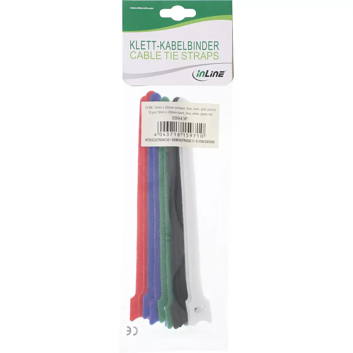 InLine Velcro kabeļu saites 12×240 mm, 10 gab. Photo 2