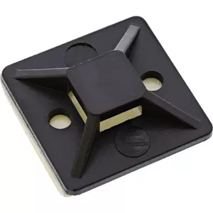 Līmējamie kronšteini kabeļu saitēm InLine 25x25 mm melni, 10 gab.