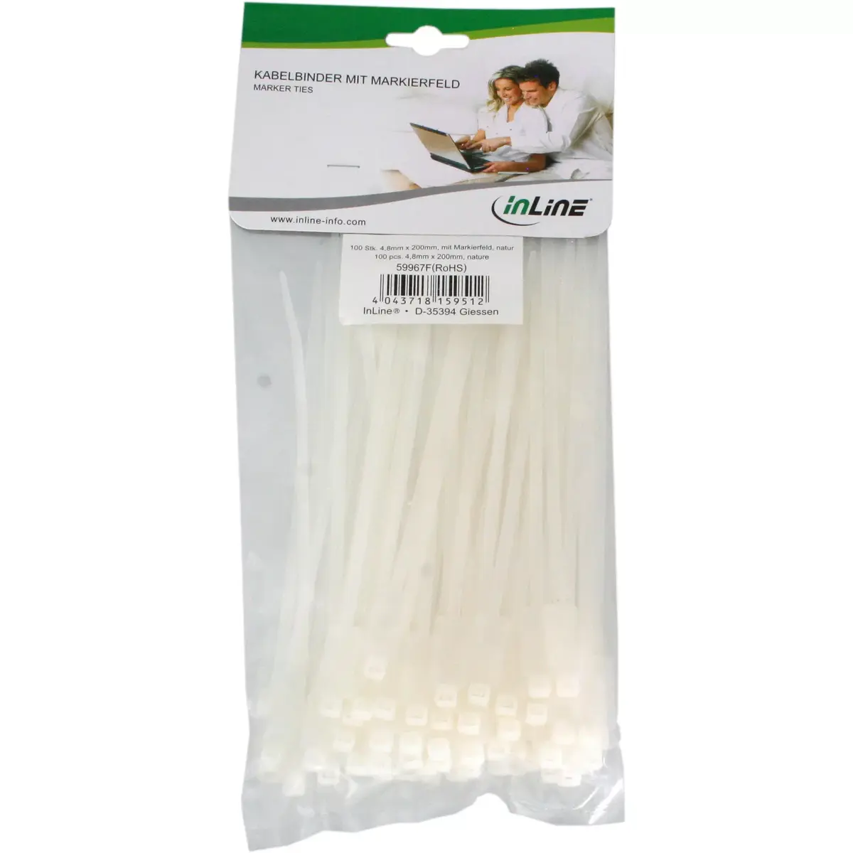 InLine Marker Ties 200x4,8 mm, 100 gab. Photo 2