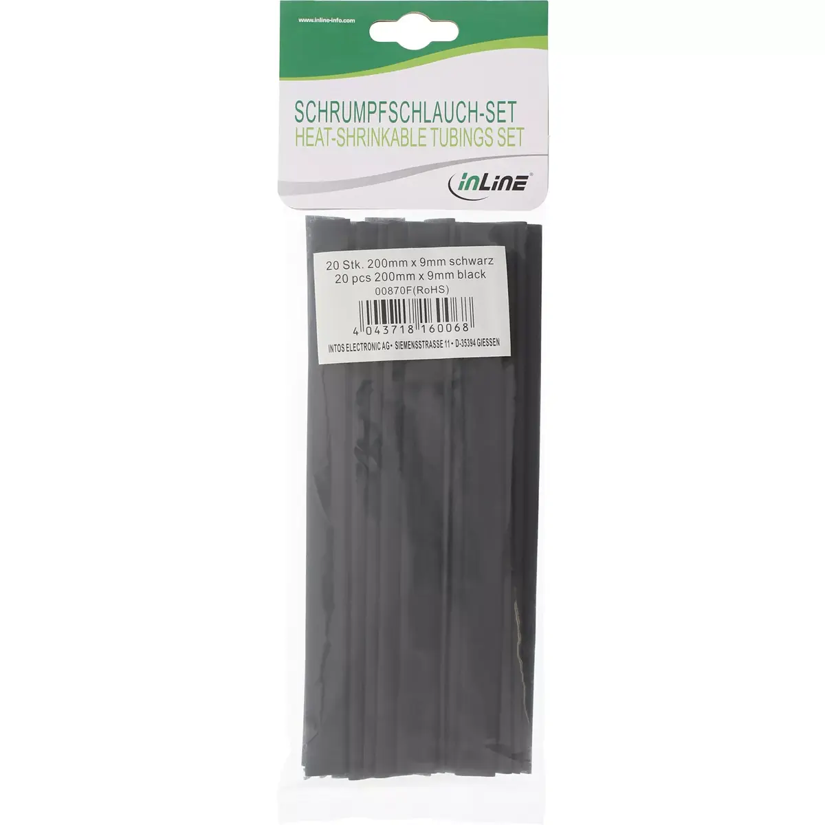 InLine heat-shrink tubes 200 mm 9→4.5 mm 20 pcs Photo 2