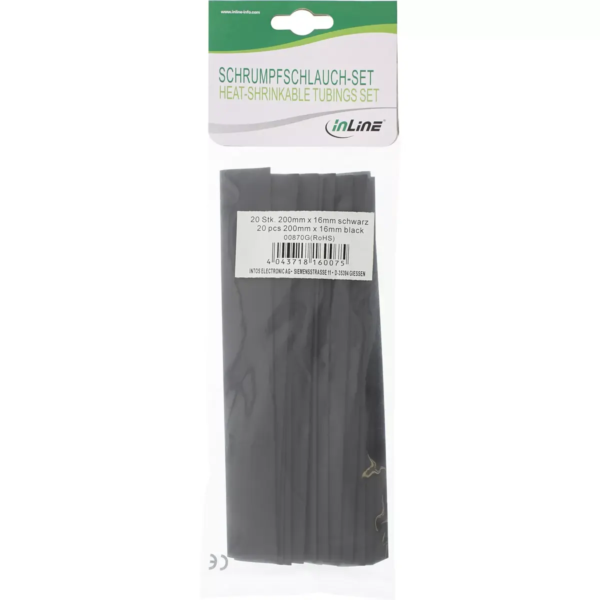 InLine heat-shrink tube 200 mm 16→8 mm, 20 pcs Photo 2
