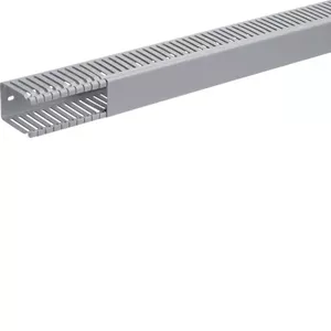 Перфорированный кабель-канал Hager BA66004007030B, серый ПВХ, 40x60 мм, 2 м