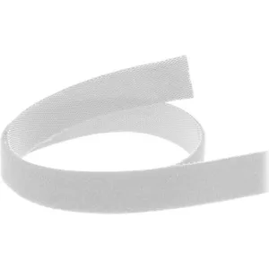 Kabeļu saite ar velcro InLine 10 m × 16 mm balta — atkārtoti lietojama āķa-un-plaša lente