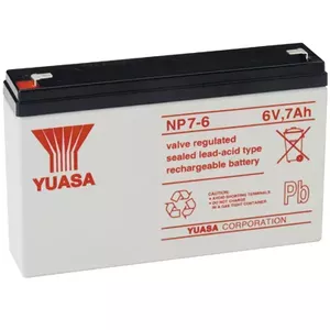 Аккумулятор для ИБП Yuasa NP7-6 6 В свинцово‑кислотный герметичный (VRLA), белый, 1.26 кг