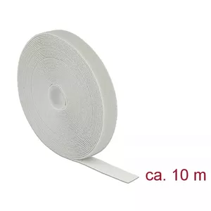 Липучая лента DELOCK 18281 — 20 мм × 10 м, серый, 1 шт