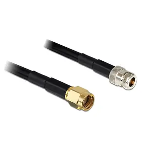 Koaksiālais kabelis DeLOCK 88684 RP-SMA Taisns 1m Melns