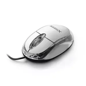 ESPERANZA TITANUM XM102W ambidextrous travel optical mouse, USB-A, 1000 DPI, 3 buttons, white/transparent